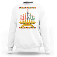 7 Principles Of Kwanzaa Sweatshirt Festival Of Lights African Heritage Gift - Wonder Print Shop