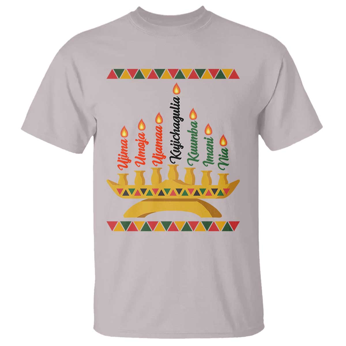 7 Principles Of Kwanzaa T Shirt Festival Of Lights African Heritage Gift - Wonder Print Shop