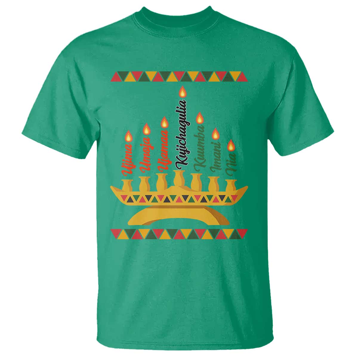 7 Principles Of Kwanzaa T Shirt Festival Of Lights African Heritage Gift - Wonder Print Shop
