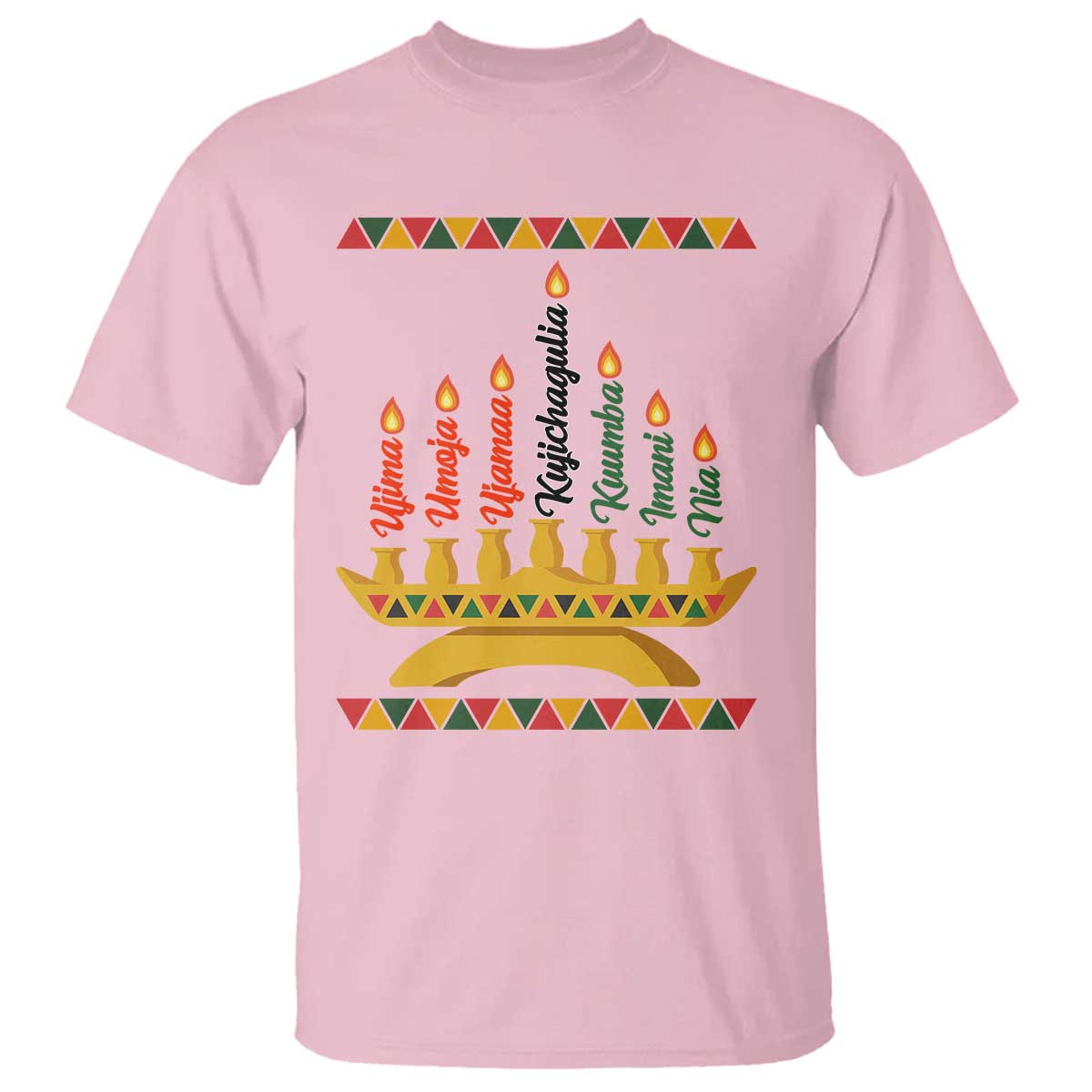 7 Principles Of Kwanzaa T Shirt Festival Of Lights African Heritage Gift - Wonder Print Shop