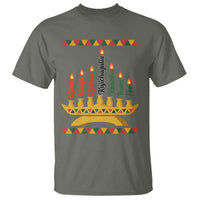 7 Principles Of Kwanzaa T Shirt Festival Of Lights African Heritage Gift - Wonder Print Shop