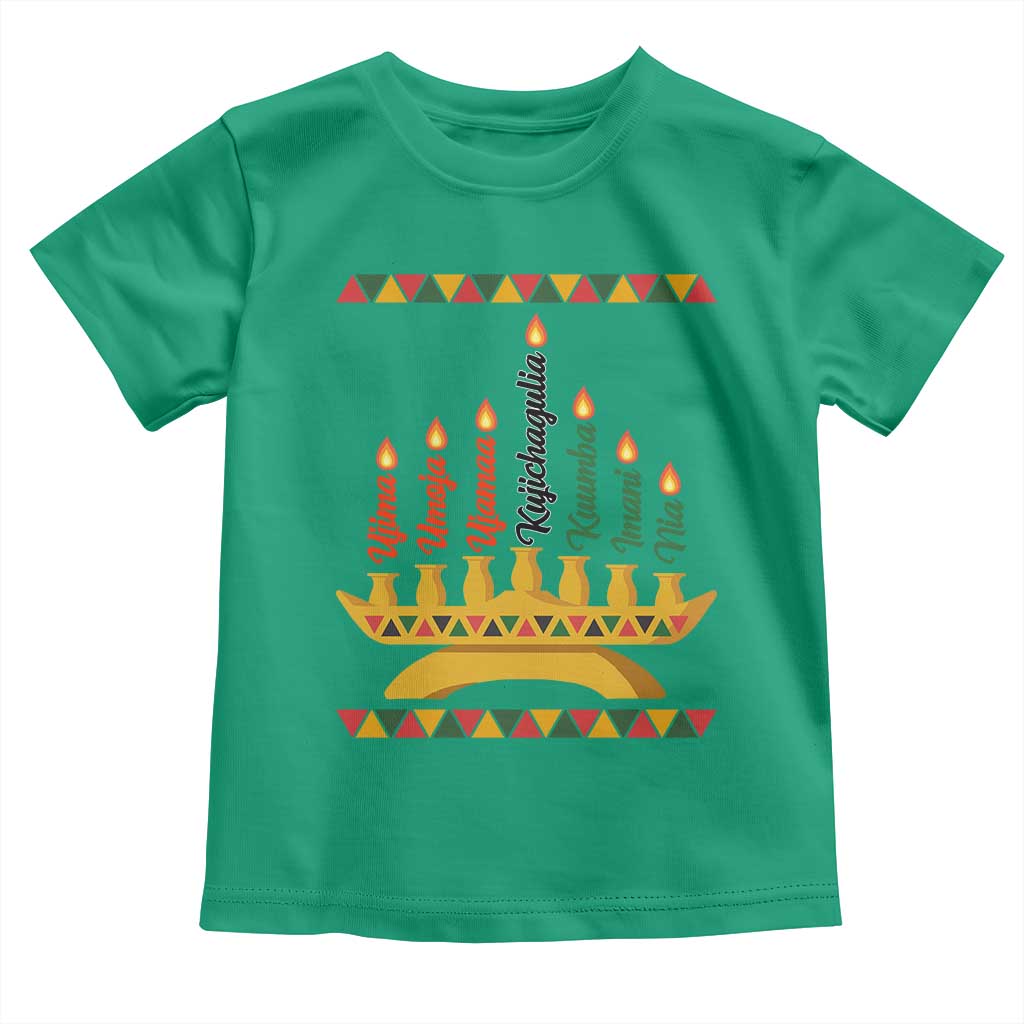 7 Principles Of Kwanzaa Toddler T Shirt Festival Of Lights African Heritage Gift - Wonder Print Shop