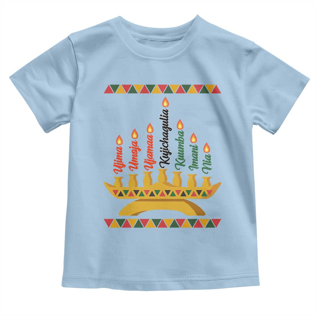 7 Principles Of Kwanzaa Toddler T Shirt Festival Of Lights African Heritage Gift - Wonder Print Shop