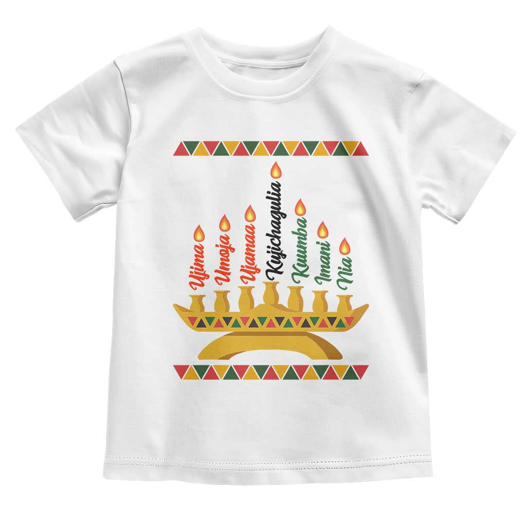 7 Principles Of Kwanzaa Toddler T Shirt Festival Of Lights African Heritage Gift - Wonder Print Shop