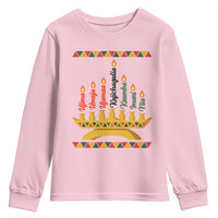 7 Principles Of Kwanzaa Youth Sweatshirt Festival Of Lights African Heritage Gift - Wonder Print Shop