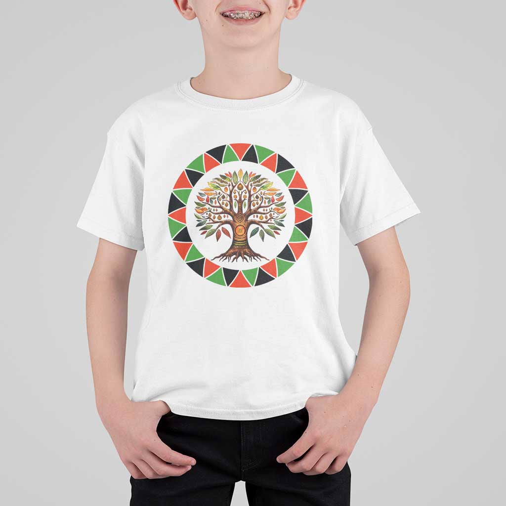 Kwanzaa Tree Of Life T Shirt For Kid African American Holiday Gift - Wonder Print Shop