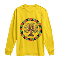 Kwanzaa Tree Of Life Long Sleeve Shirt African American Holiday Gift - Wonder Print Shop