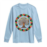Kwanzaa Tree Of Life Long Sleeve Shirt African American Holiday Gift - Wonder Print Shop