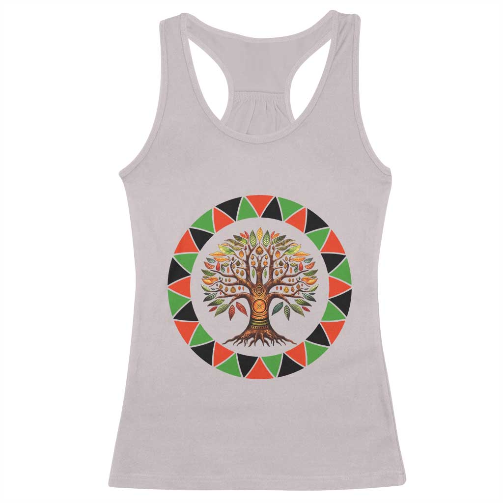 Kwanzaa Tree Of Life Racerback Tank Top African American Holiday Gift - Wonder Print Shop