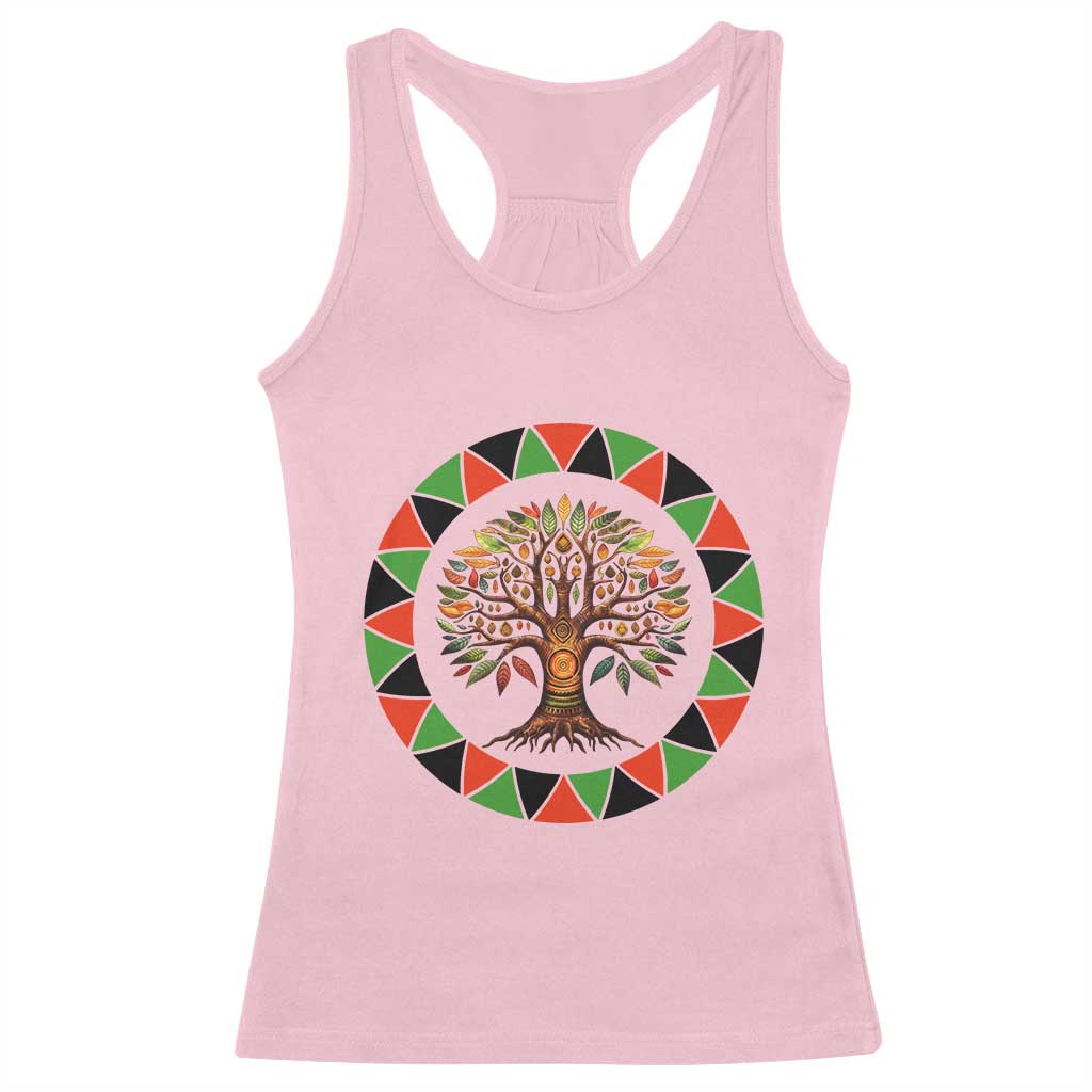 Kwanzaa Tree Of Life Racerback Tank Top African American Holiday Gift - Wonder Print Shop