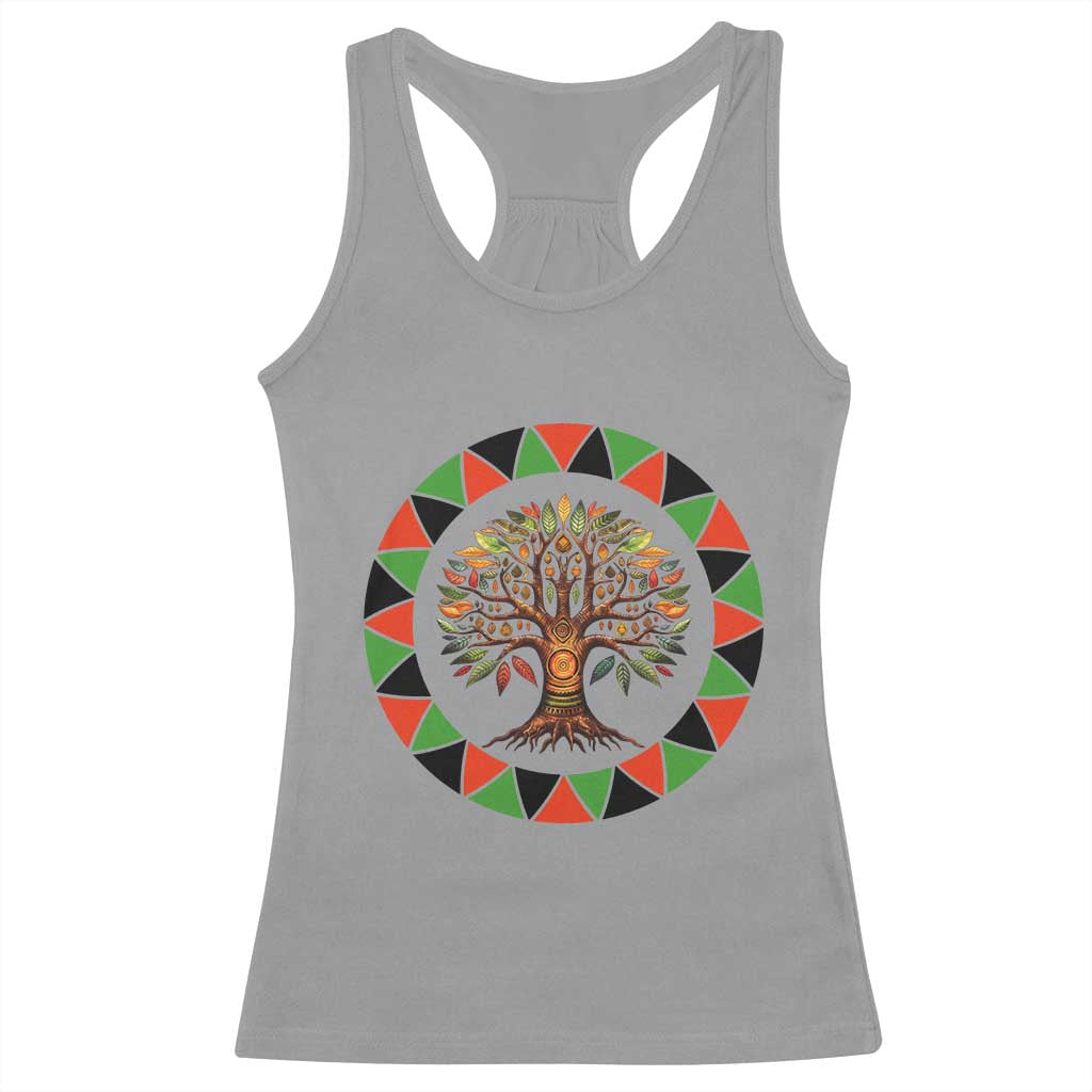 Kwanzaa Tree Of Life Racerback Tank Top African American Holiday Gift - Wonder Print Shop