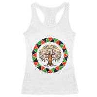 Kwanzaa Tree Of Life Racerback Tank Top African American Holiday Gift - Wonder Print Shop