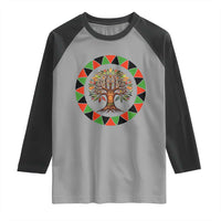 Kwanzaa Tree Of Life Raglan Shirt African American Holiday Gift - Wonder Print Shop