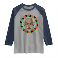 Kwanzaa Tree Of Life Raglan Shirt African American Holiday Gift - Wonder Print Shop