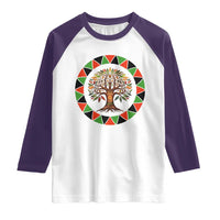 Kwanzaa Tree Of Life Raglan Shirt African American Holiday Gift - Wonder Print Shop