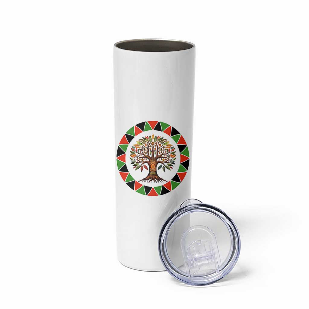 Kwanzaa Tree Of Life Skinny Tumbler African American Holiday Gift - Wonder Print Shop