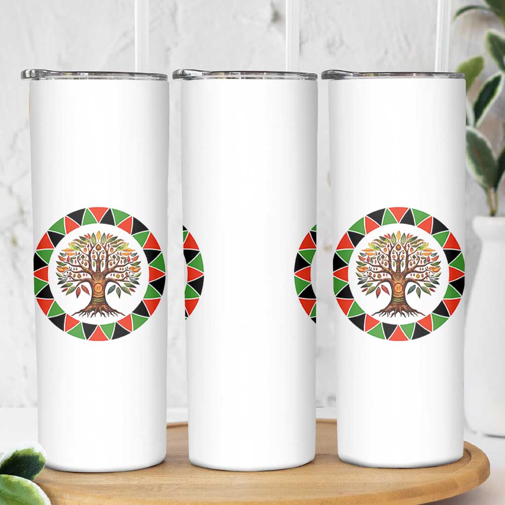 Kwanzaa Tree Of Life Skinny Tumbler African American Holiday Gift - Wonder Print Shop