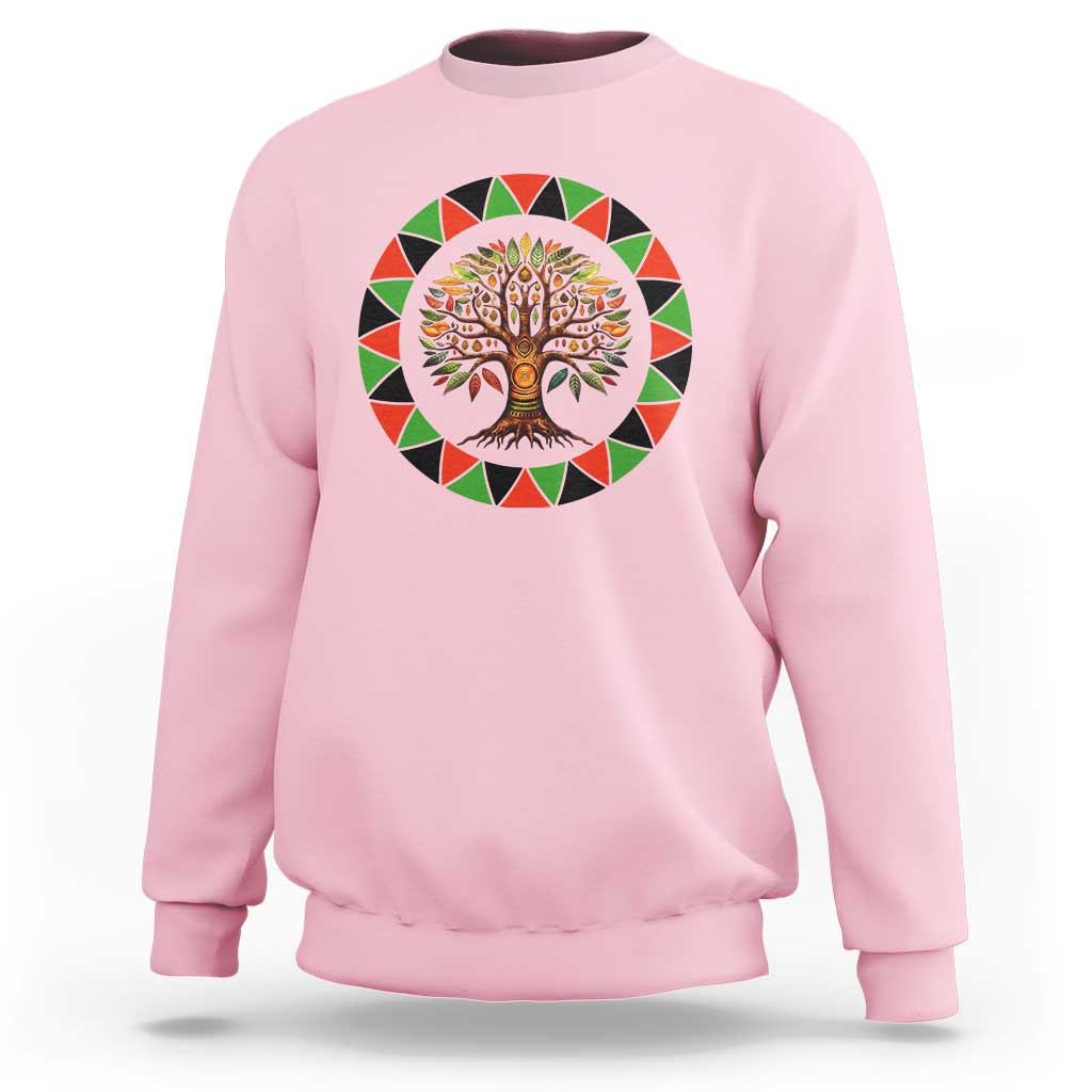 Kwanzaa Tree Of Life Sweatshirt African American Holiday Gift - Wonder Print Shop