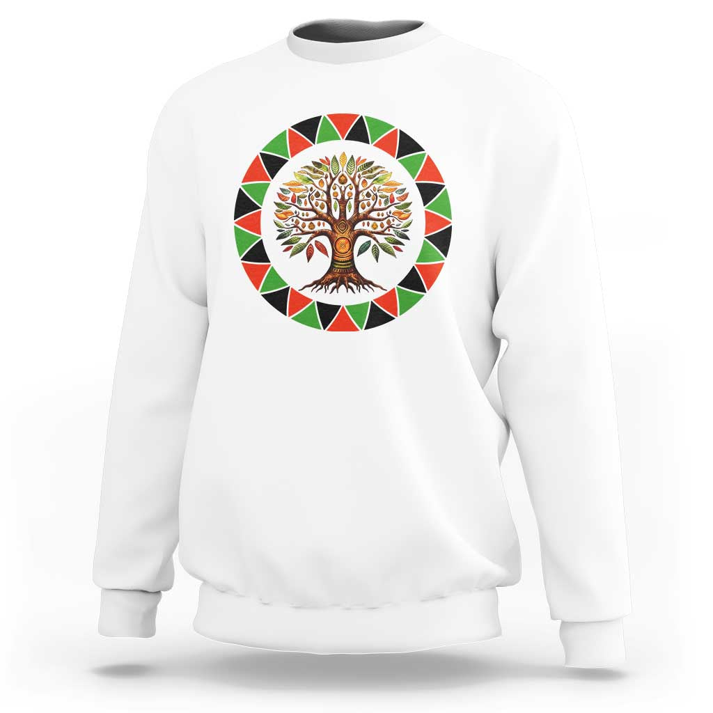 Kwanzaa Tree Of Life Sweatshirt African American Holiday Gift - Wonder Print Shop