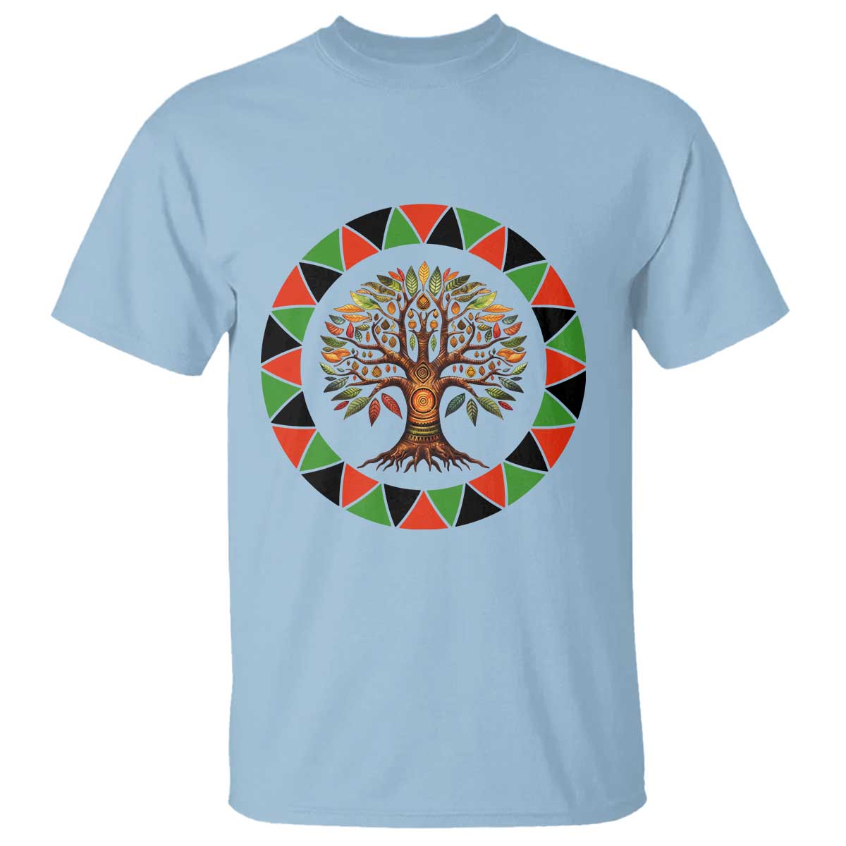 Kwanzaa Tree Of Life T Shirt African American Holiday Gift - Wonder Print Shop