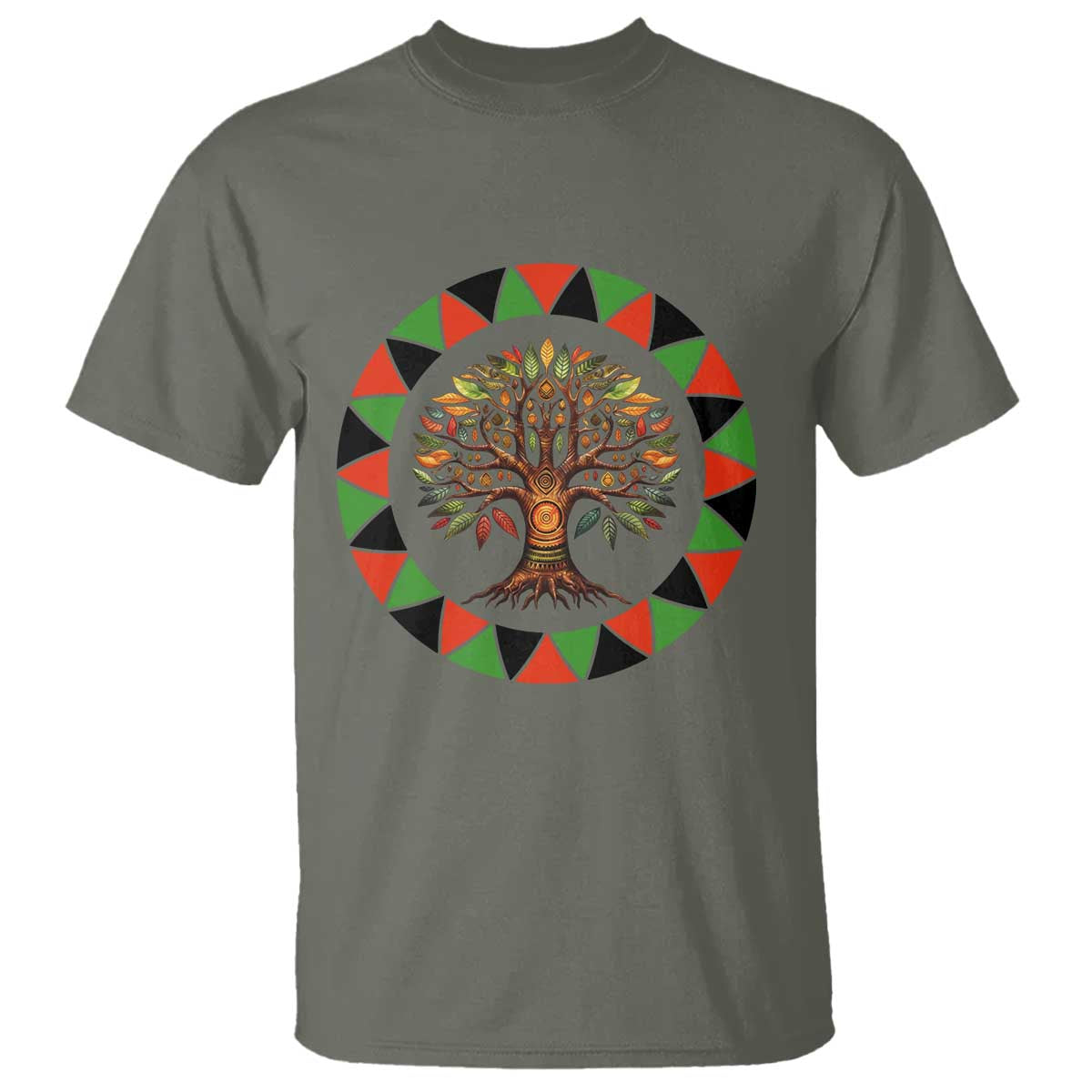 Kwanzaa Tree Of Life T Shirt African American Holiday Gift - Wonder Print Shop