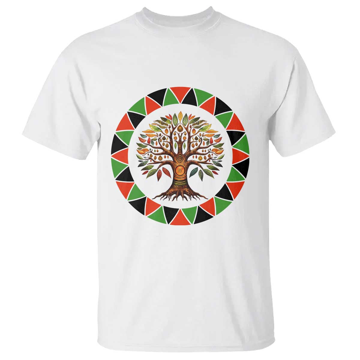 Kwanzaa Tree Of Life T Shirt African American Holiday Gift - Wonder Print Shop