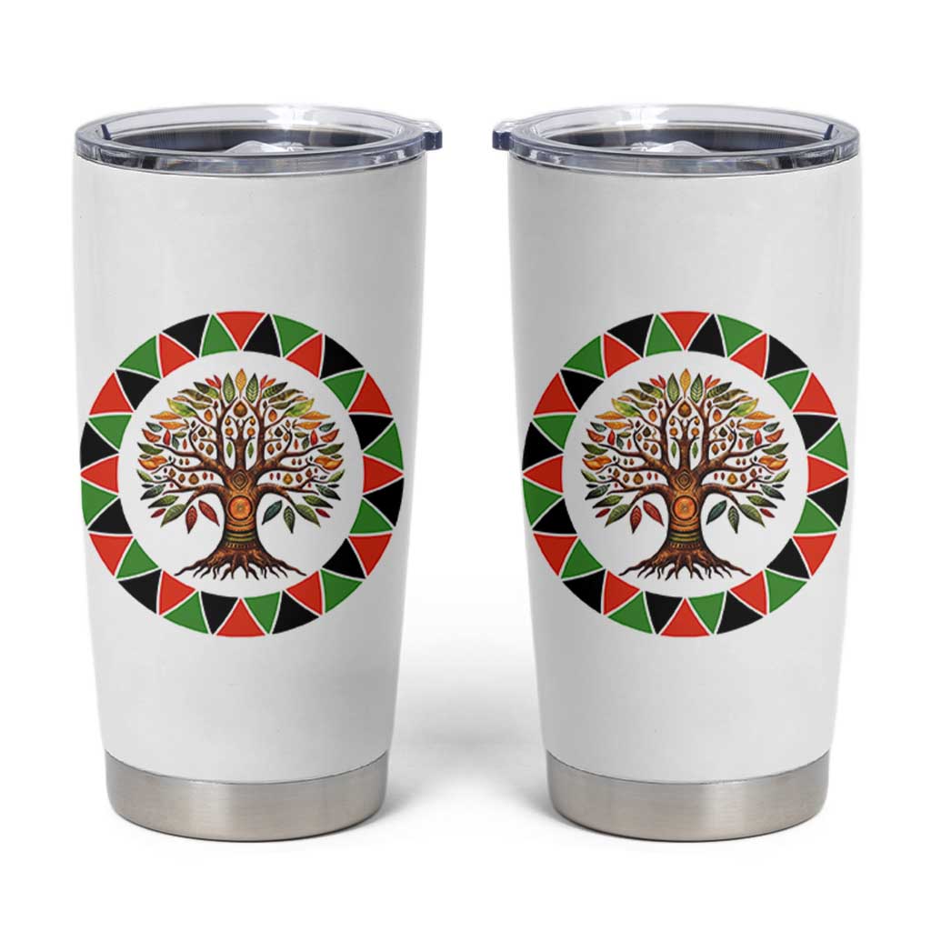 Kwanzaa Tree Of Life Tumbler Cup African American Holiday Gift - Wonder Print Shop