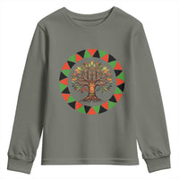 Kwanzaa Tree Of Life Youth Sweatshirt African American Holiday Gift - Wonder Print Shop