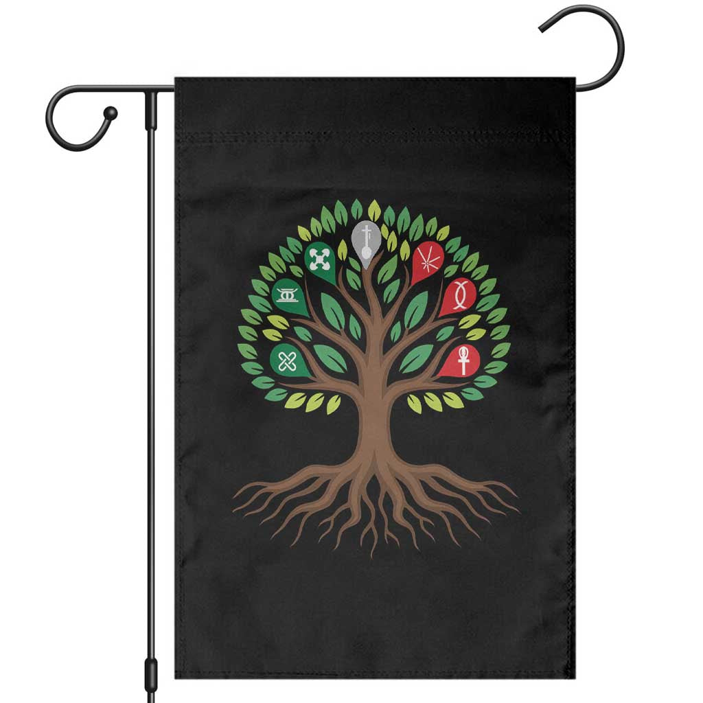 Seven Candles Of Kwanzaa Tree Of Life Garden Flag African Heritage Gift - Wonder Print Shop