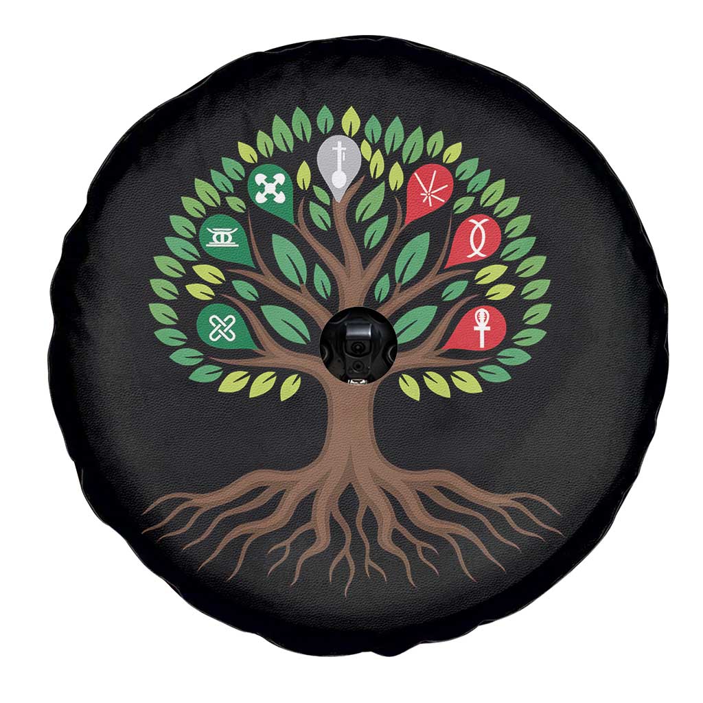 Seven Candles Of Kwanzaa Tree Of Life Spare Tire Cover African Heritage Gift - Wonder Print Shop