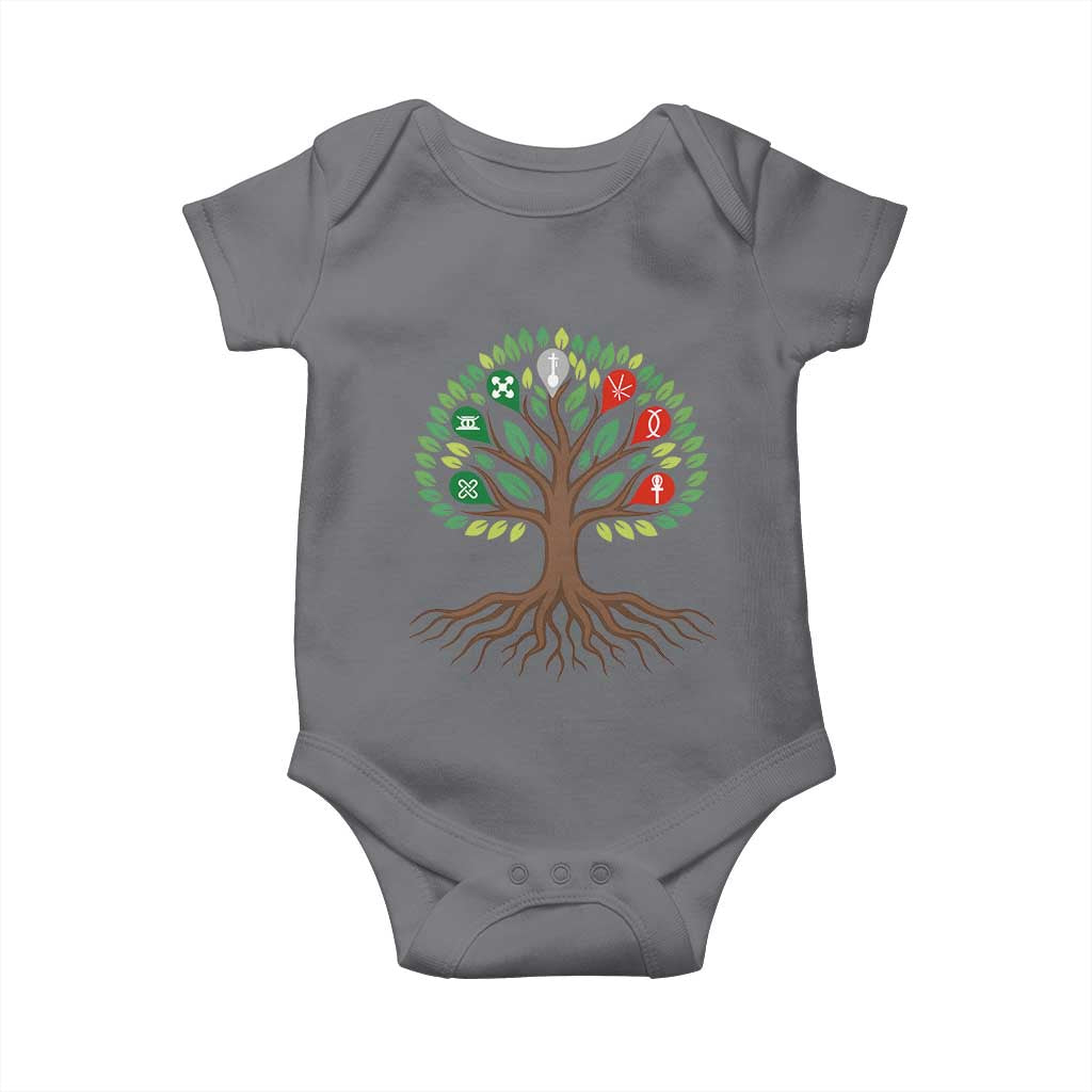 Seven Candles Of Kwanzaa Tree Of Life Baby Onesie African Heritage Gift - Wonder Print Shop