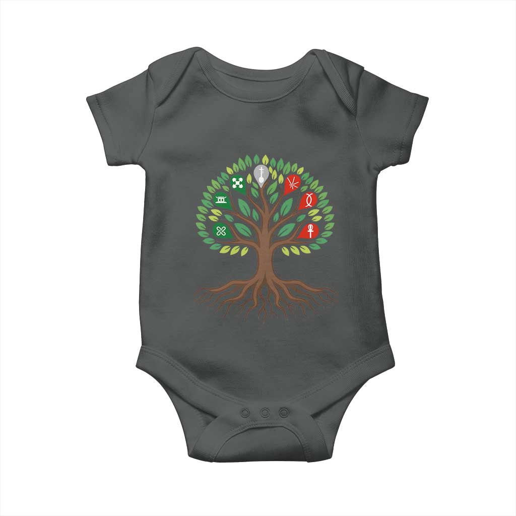 Seven Candles Of Kwanzaa Tree Of Life Baby Onesie African Heritage Gift - Wonder Print Shop
