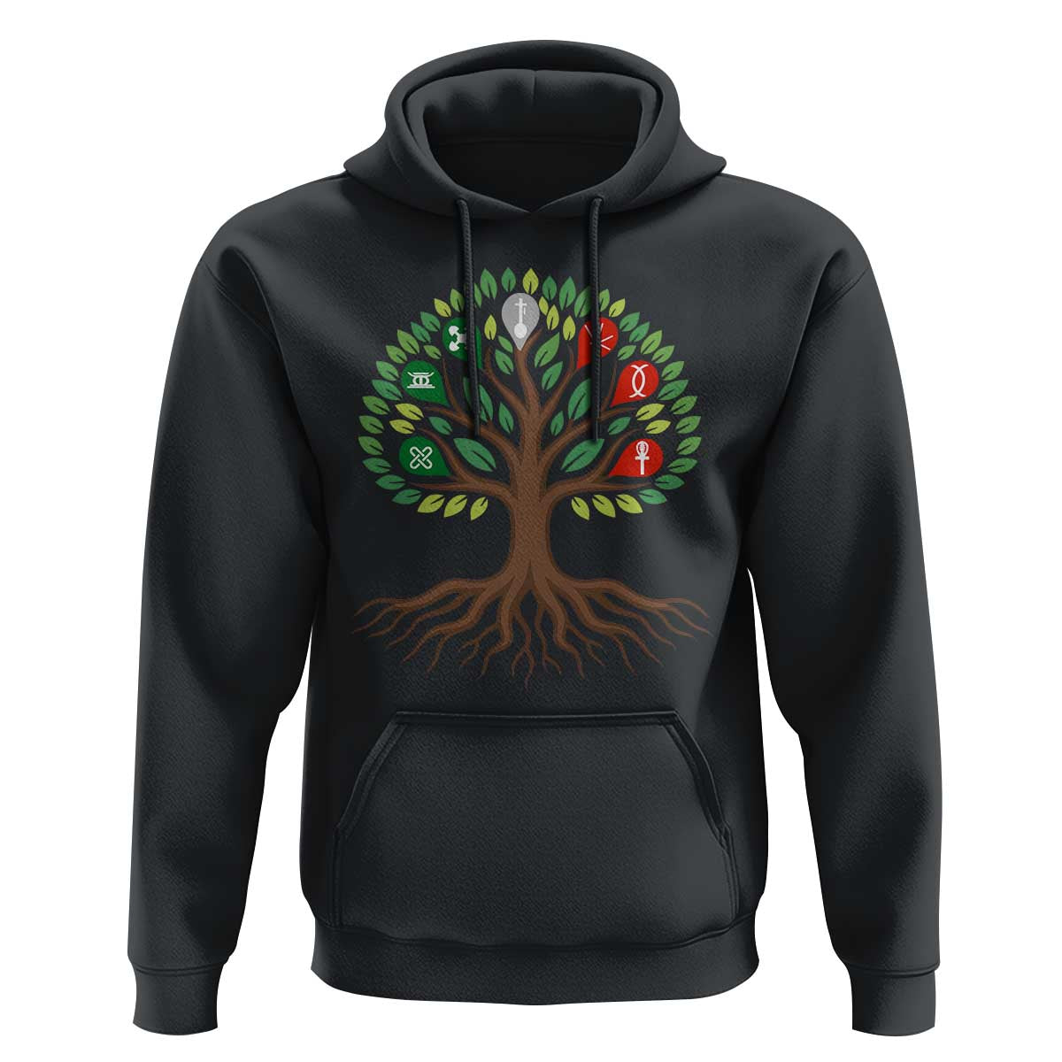 Seven Candles Of Kwanzaa Tree Of Life Hoodie African Heritage Gift - Wonder Print Shop