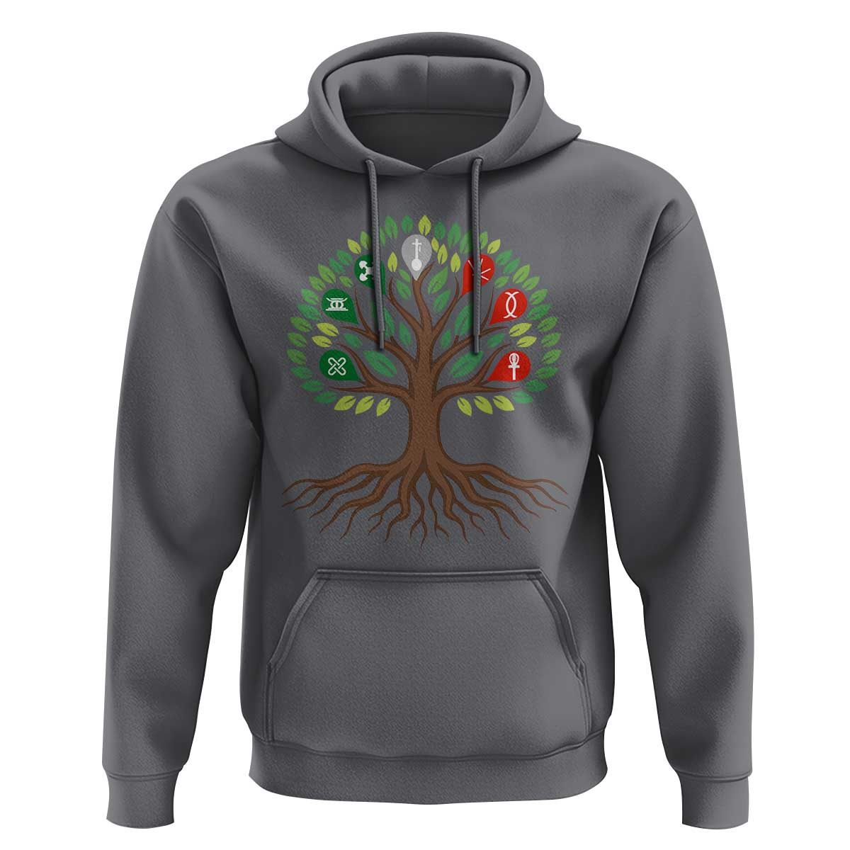 Seven Candles Of Kwanzaa Tree Of Life Hoodie African Heritage Gift - Wonder Print Shop