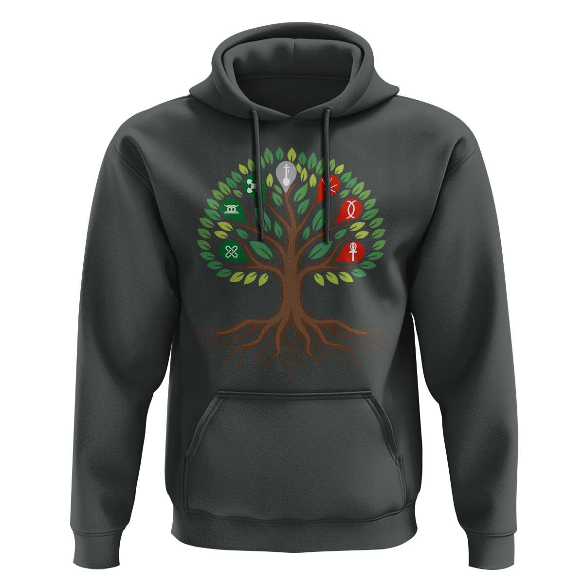 Seven Candles Of Kwanzaa Tree Of Life Hoodie African Heritage Gift - Wonder Print Shop
