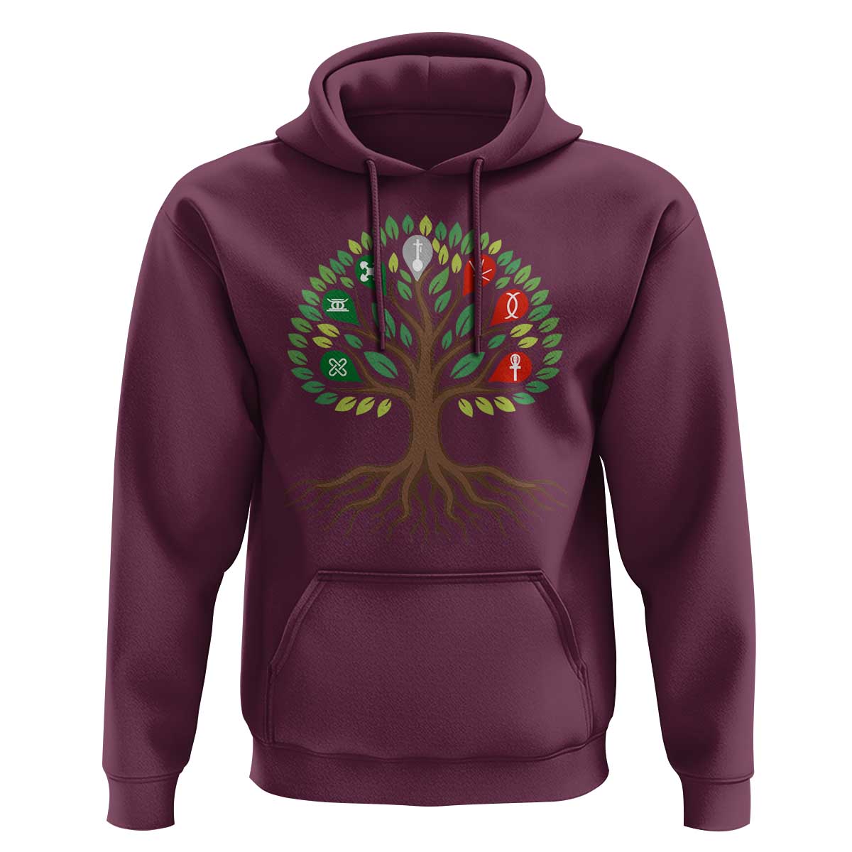 Seven Candles Of Kwanzaa Tree Of Life Hoodie African Heritage Gift - Wonder Print Shop