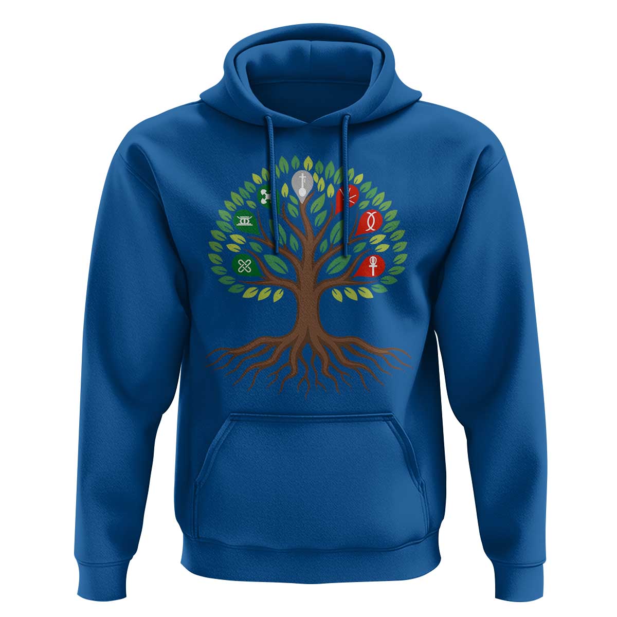 Seven Candles Of Kwanzaa Tree Of Life Hoodie African Heritage Gift - Wonder Print Shop