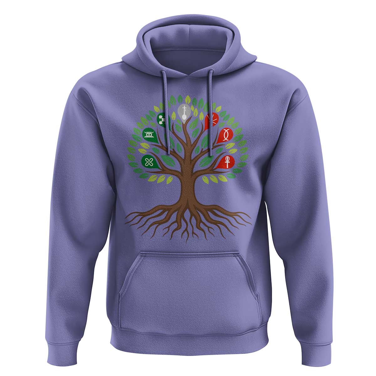 Seven Candles Of Kwanzaa Tree Of Life Hoodie African Heritage Gift - Wonder Print Shop