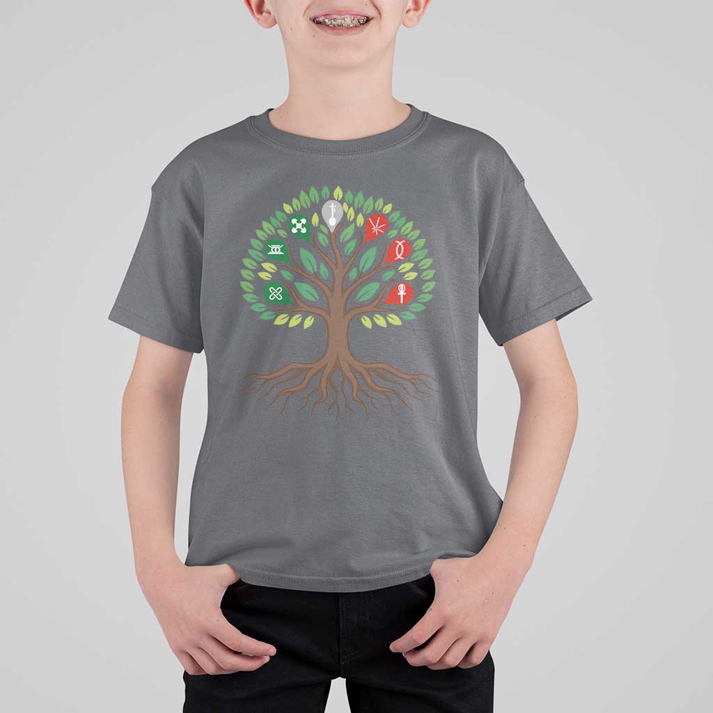 Seven Candles Of Kwanzaa Tree Of Life T Shirt For Kid African Heritage Gift - Wonder Print Shop