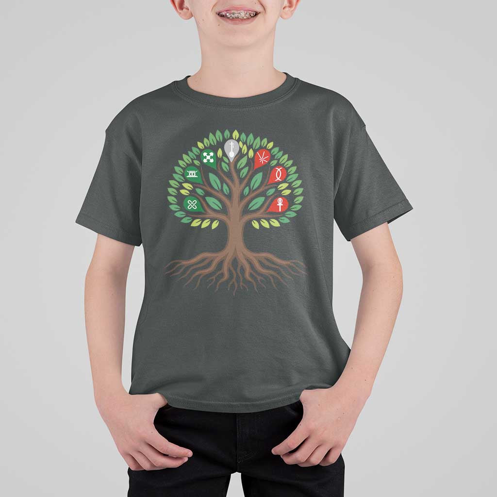 Seven Candles Of Kwanzaa Tree Of Life T Shirt For Kid African Heritage Gift - Wonder Print Shop