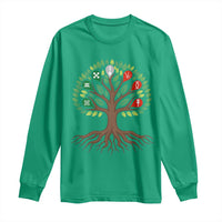 Seven Candles Of Kwanzaa Tree Of Life Long Sleeve Shirt African Heritage Gift - Wonder Print Shop