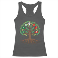 Seven Candles Of Kwanzaa Tree Of Life Racerback Tank Top African Heritage Gift - Wonder Print Shop