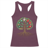 Seven Candles Of Kwanzaa Tree Of Life Racerback Tank Top African Heritage Gift - Wonder Print Shop