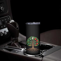 Seven Candles Of Kwanzaa Tree Of Life Skinny Tumbler African Heritage Gift - Wonder Print Shop