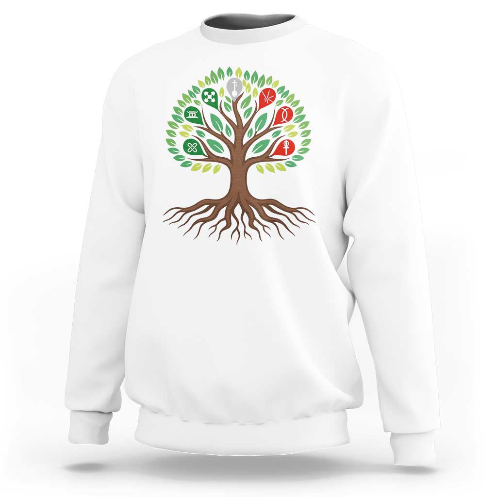 Seven Candles Of Kwanzaa Tree Of Life Sweatshirt African Heritage Gift - Wonder Print Shop