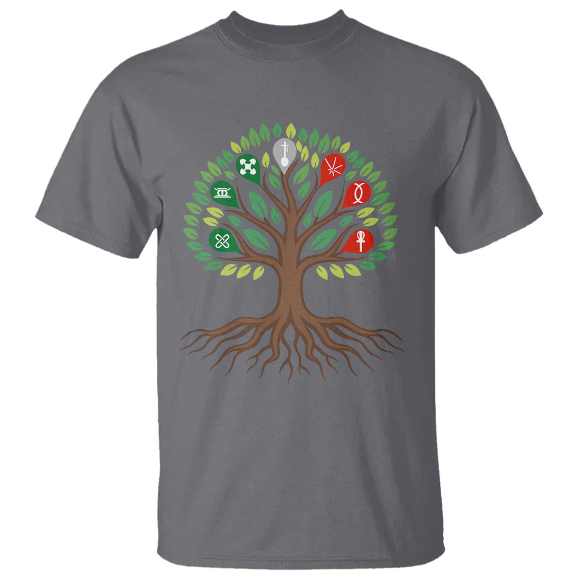 Seven Candles Of Kwanzaa Tree Of Life T Shirt African Heritage Gift - Wonder Print Shop