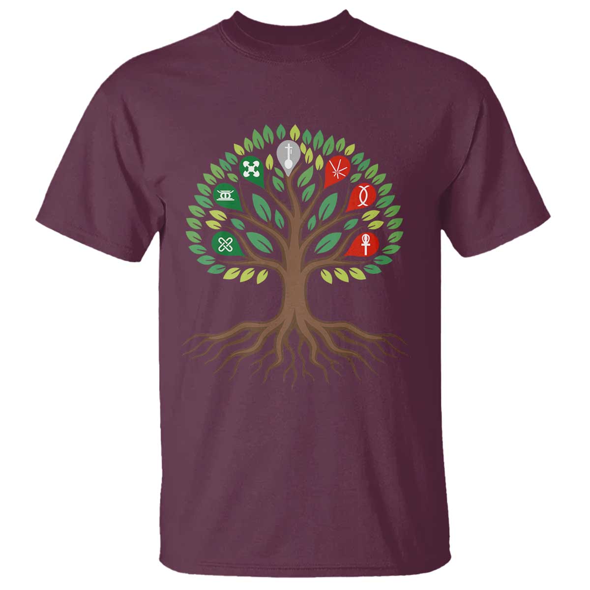 Seven Candles Of Kwanzaa Tree Of Life T Shirt African Heritage Gift - Wonder Print Shop