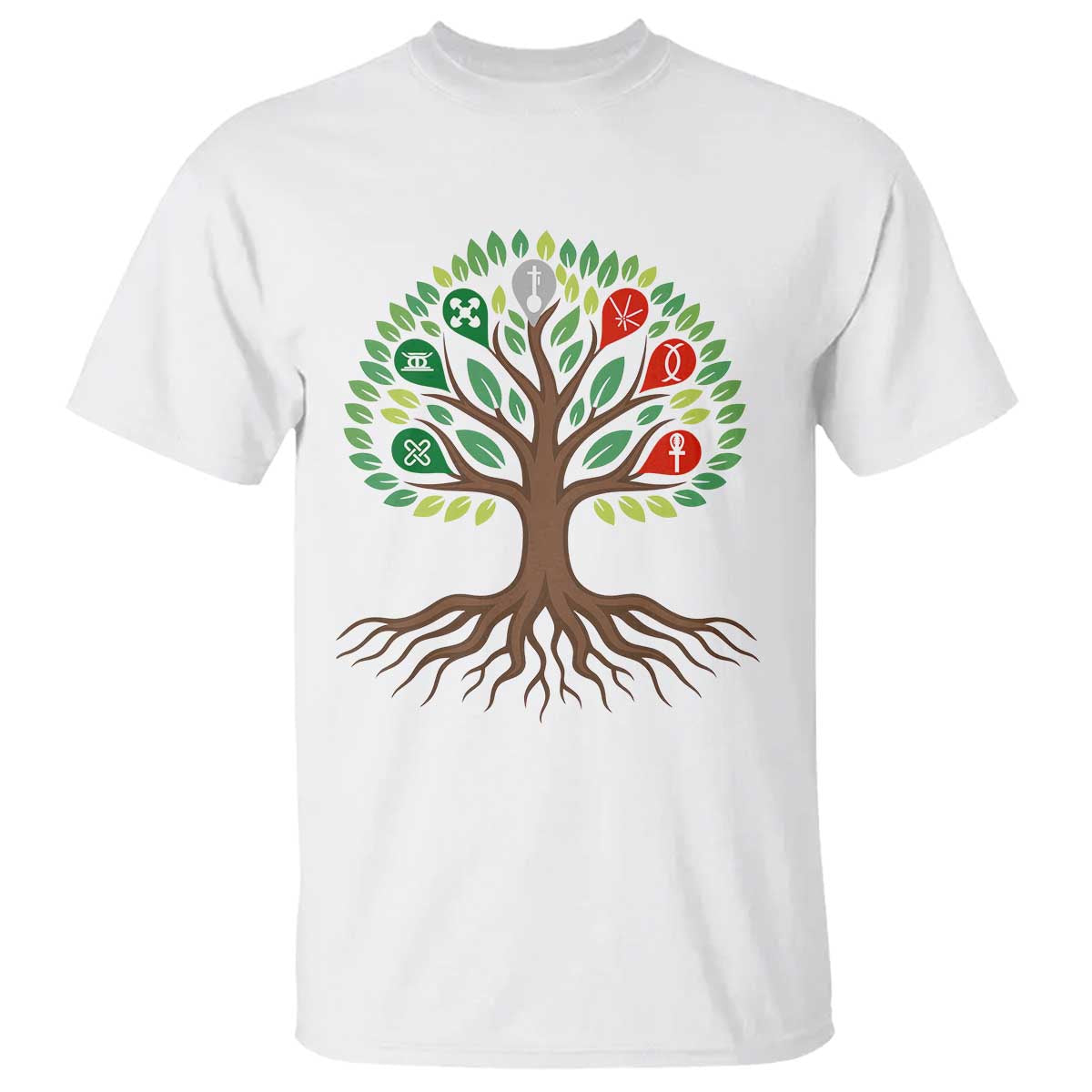 Seven Candles Of Kwanzaa Tree Of Life T Shirt African Heritage Gift - Wonder Print Shop