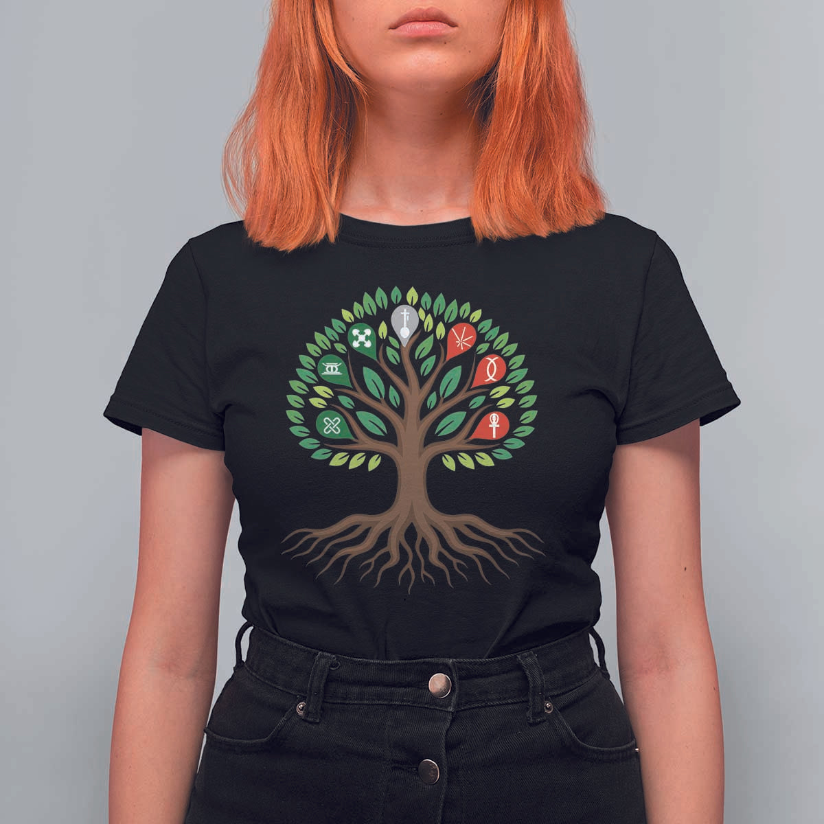 Seven Candles Of Kwanzaa Tree Of Life T Shirt For Women African Heritage Gift - Wonder Print Shop