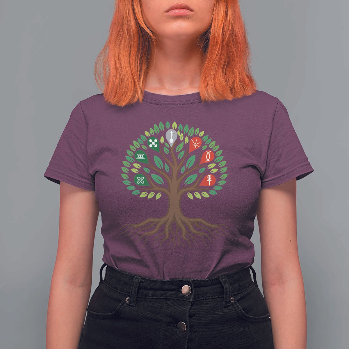 Seven Candles Of Kwanzaa Tree Of Life T Shirt For Women African Heritage Gift - Wonder Print Shop